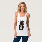Black Cat Coffee Break Thunder_Cove Tanktop (Volledige Voorkant)