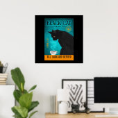 Black Cat Coffee Company Canvas Poster (Thuiskantoor)