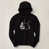 Black cat Coffee ( Decaff ) Hoodie (Design voorkant)