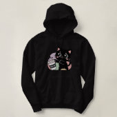 Black cat Coffee ( Decaff ) Hoodie (Design voorkant)