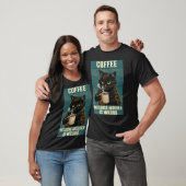 Black Cat Coffee omdat moord een verkeerde grappig T-shirt (Unisex)