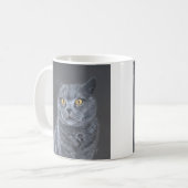 Black cat coffee or tea mug koffiemok (Voorkant links)