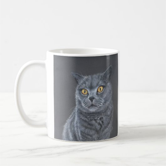 Black cat coffee or tea mug koffiemok (Links)