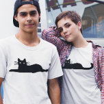 Black Cat Cool Kat Liefhebber T-shirt<br><div class="desc">Show je liefde voor katachtigen in dit schattige zwarte kat t-shirt! Graphic beschikt over een kil zwart kat,  ideaal voor elke kattenfan. Dit coole cat shirt is verkrijgbaar in een reeks stijlen - korte mouw,  lange mouw,  hoodies,  en meer!</div>