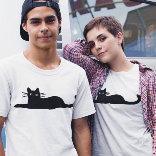 Black Cat Cool Kat Liefhebber T-shirt