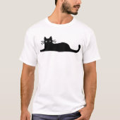 Black Cat Cool Kat Liefhebber T-shirt (Voorkant)