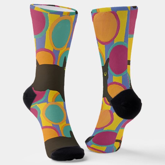 Black Cat Crew Sokken (Gebogen)