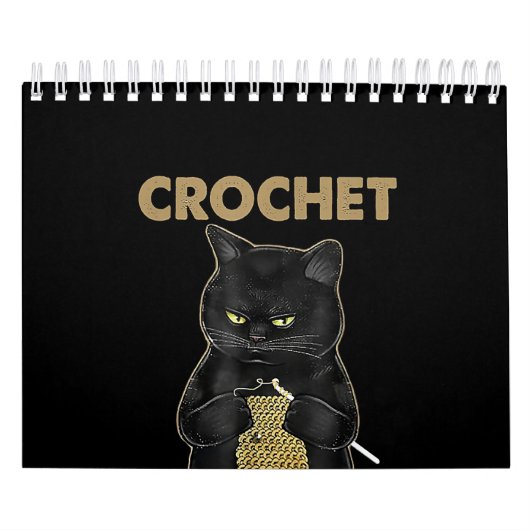 Black Cat Crochet omdat de moord verkeerd is Kalender (Hoes)