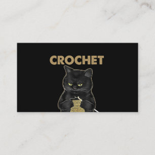 Black Cat Crochet omdat de moord verkeerd is Visitekaartje