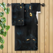 Black Cat Cuddle Bad Handdoek