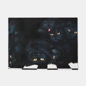 Black Cat Cuddle Deurmat (Voorkant)