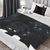 Black Cat Cuddle Fleece Deken