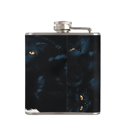 Black Cat Cuddle Heupfles (Achterkant)