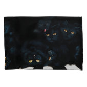 Black Cat Cuddle Kussensloop (Voorkant)
