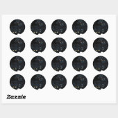 Black Cat Cuddle Ronde Sticker (Vel)