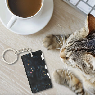 Black Cat Cuddle Sleutelhanger