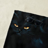 Black Cat Cuddle Strandlaken (In situ)