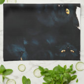 Black Cat Cuddle Theedoek (Gevouwen)