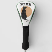 BLACK CAT CUSTOM GOLF DRIVER HOESJE GEPERSONALISEE GOLFHEADCOVER (Voorkant)