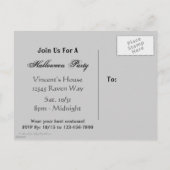 Black Cat Custom Halloween Invitation Briefkaart (Achterkant)