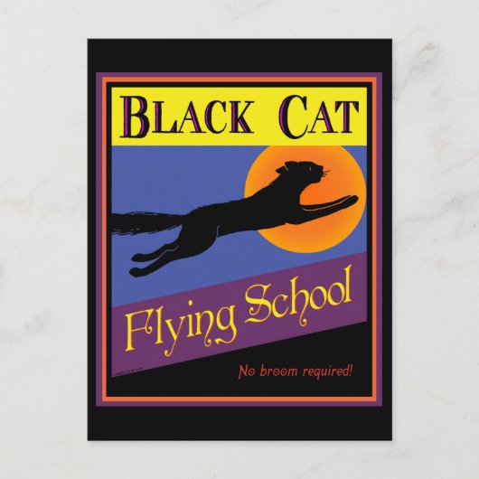 Black Cat Custom Halloween Invitation Briefkaart (Voorkant)