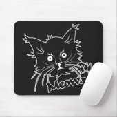 Black Cat custom mousepad Muismat (Met muis)