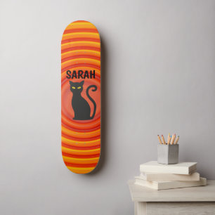 Black Cat Custom Naam toevoegen Skateboard
