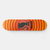 Black Cat Custom Naam toevoegen Skateboard (Horizontaal)