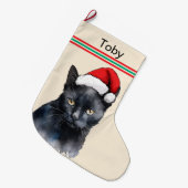 Black Cat Custom Pet Grote Kerstsok (Voorkant (Hangend))