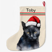Black Cat Custom Pet Grote Kerstsok (Achterkant)
