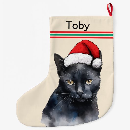 Black Cat Custom Pet Grote Kerstsok (Achterkant)