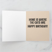 BLACK CAT CUTE BIRTHDAY BIG LOUIS WAIN CARD KAART (Binnen)