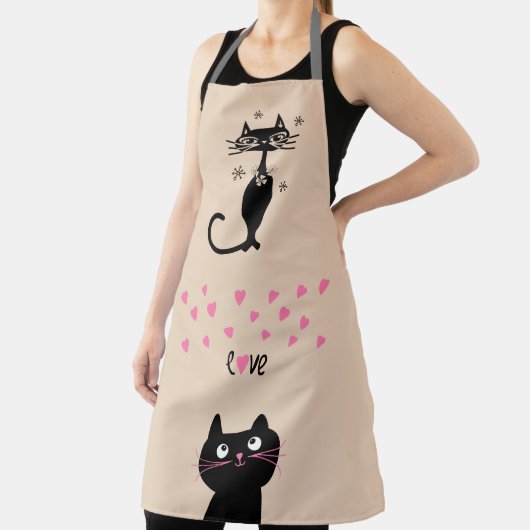 BLACK CAT CUTE KITCHEN LOVE SCHORT (Insitu)
