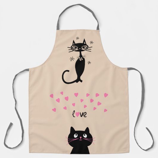 BLACK CAT CUTE KITCHEN LOVE SCHORT (Voorkant)