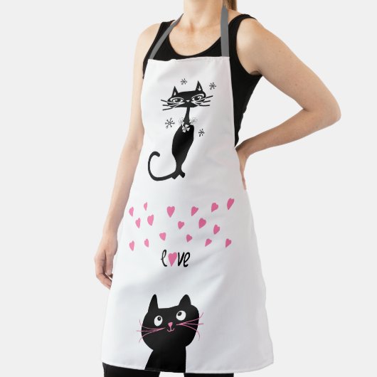 BLACK CAT CUTE KITCHEN LOVE SCHORT (Insitu)