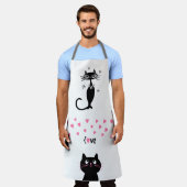 BLACK CAT CUTE KITCHEN LOVE SCHORT (Gedragen)