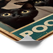 Black Cat Decor Wall Poster ben je aan het poepen (Hoek)