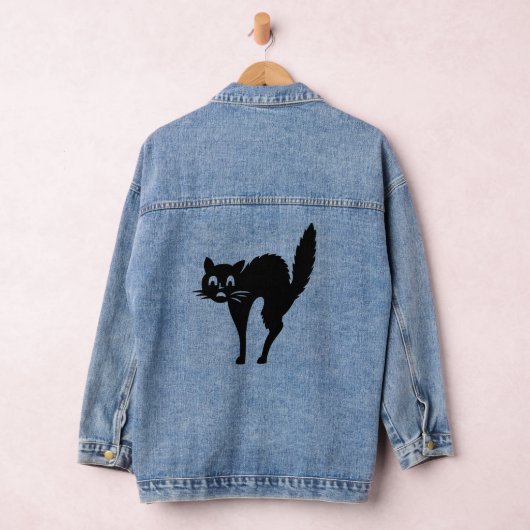 BLACK CAT DENIM JACKET (Hangar)