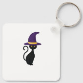 Black Cat Design | Halloween | Cat Lovers Sleutelh Sleutelhanger (Achterkant)