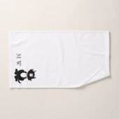 Black Cat Design Monogrammed Bad Handdoek (Handdoek)