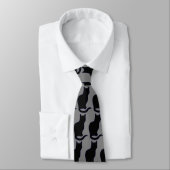 Black Cat Design Necktie Stropdas (Gebonden)