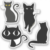 BLACK CAT DIE CUT STICKER COLLECTIE (Voorkant)