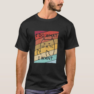 Black Cat doet wat ik wil dat de rode kat mijn kat T-shirt