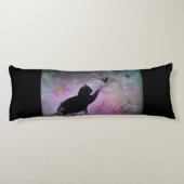 Black Cat Dreams Lichaamskussen (Achterkant)