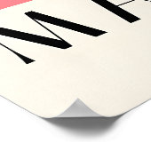 Black Cat Drinking Coffee Funny Matisse Style Poster (Hoek)