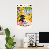 Black Cat Drinking Coffee Poster Henri Matisse (Thuiskantoor)