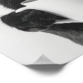 Black Cat Drinking Coffee Wall Art, Black and Whit Poster (Hoek)