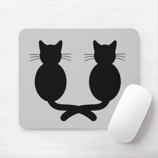 Black Cat Duo - Mousepad Muismat (Met muis)