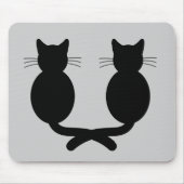 Black Cat Duo - Mousepad Muismat (Voorkant)