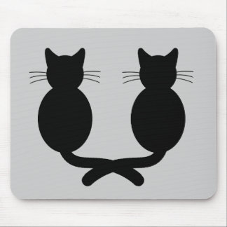 Black Cat Duo - Mousepad Muismat